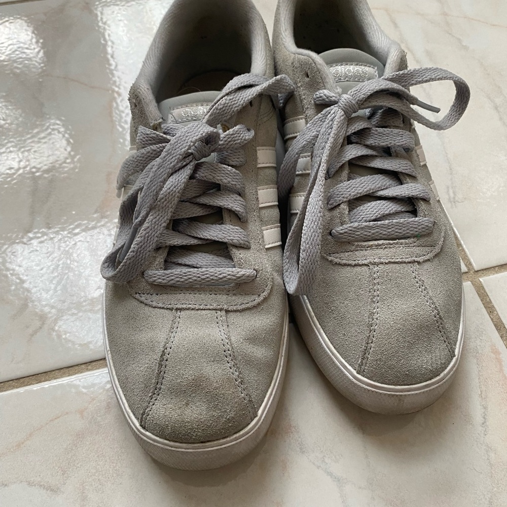 Adidas Women's Gray Suede Sneakers